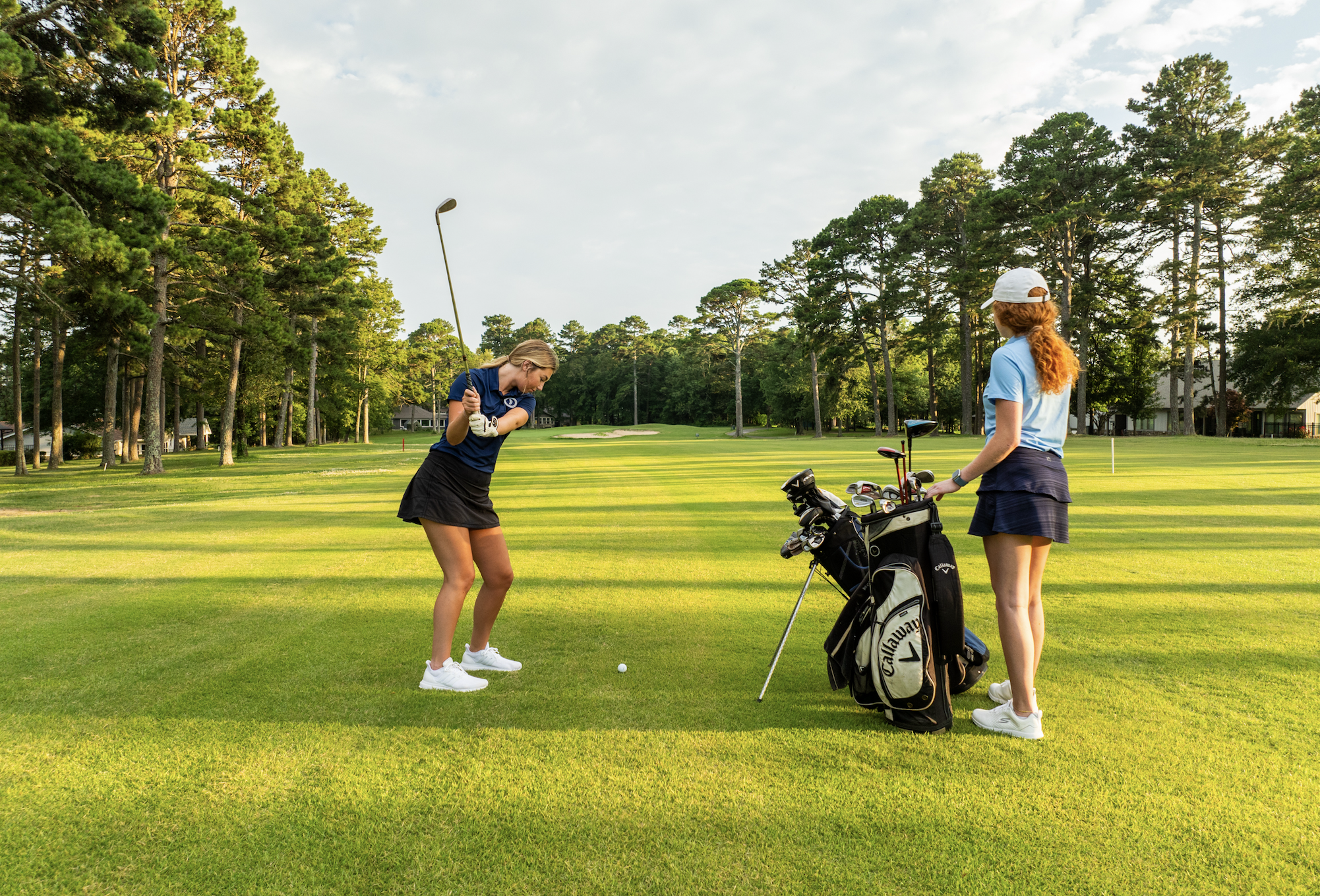 Girls golfing at Indian Hills